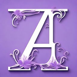 Generate a decorative image of the uppercase letter 'Z' in a lavender color