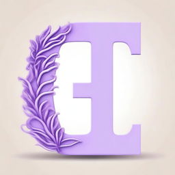 Generate a decorative image of the uppercase letter 'Z' in a lavender color