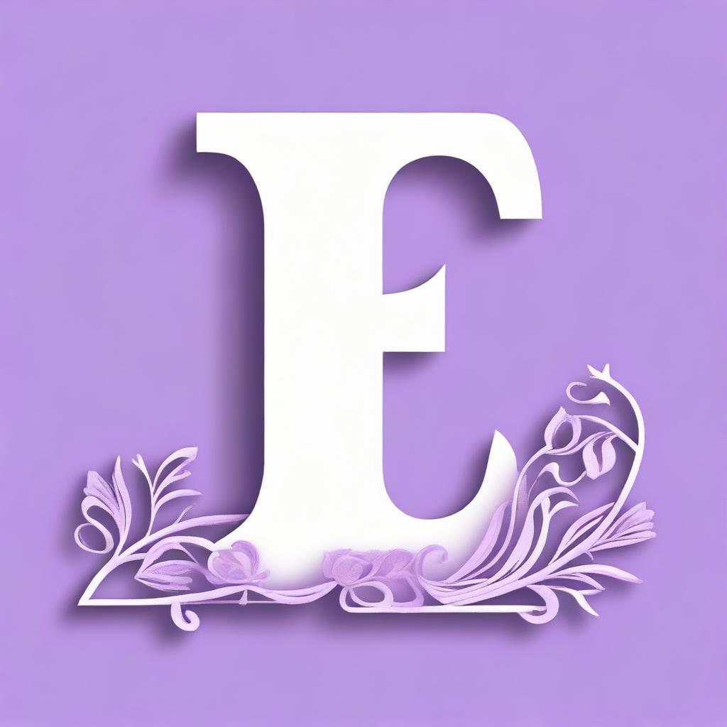 Generate a decorative image of the uppercase letter 'Z' in a lavender color