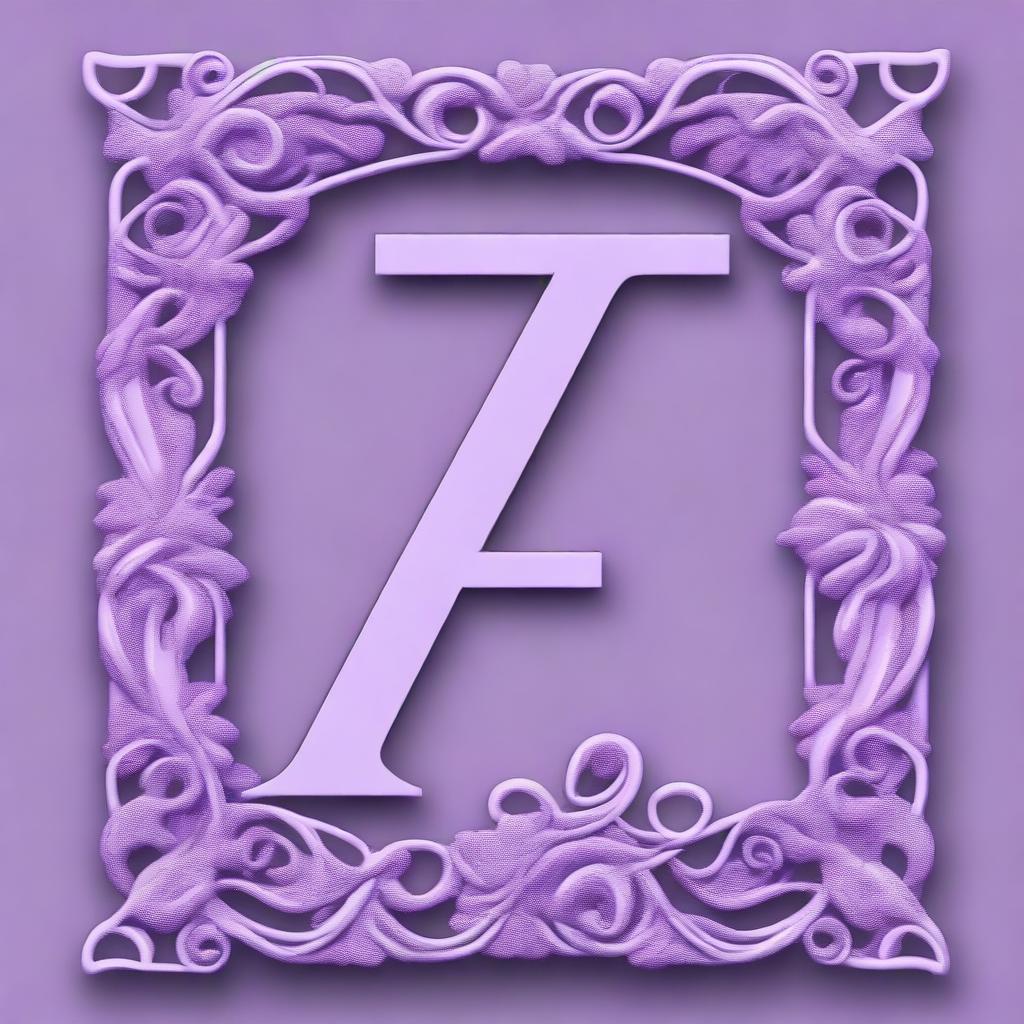 Generate an image of a decorative uppercase letter 'Z' in a lavender color