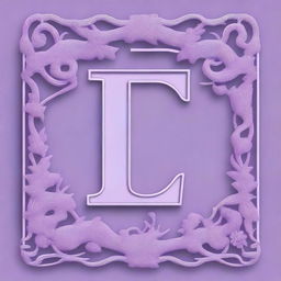 Generate an image of a decorative uppercase letter 'Z' in a lavender color