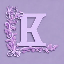 Generate an image of a decorative uppercase letter 'Z' in a lavender color