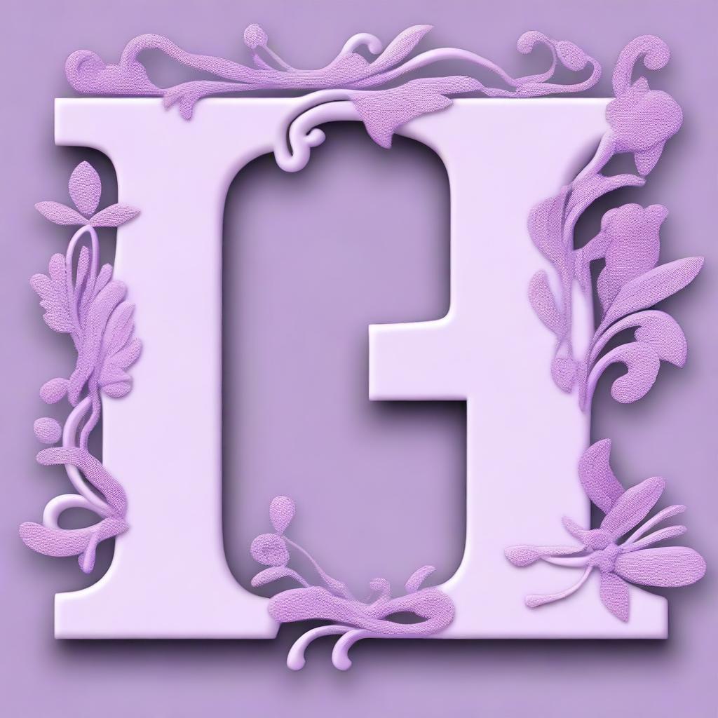 Generate an image of decorative uppercase letters from A to Z in a lavender color