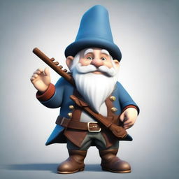 Generate an image of a gnome bard in a realistic style