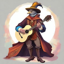 Generate an image of a bard in a general fantasy style