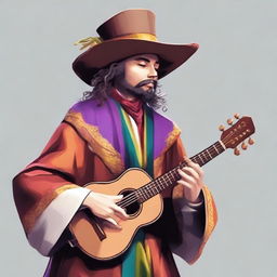 Generate an image of a bard in a general fantasy style