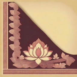 Generate a beautiful and intricate pattern design for a saree border featuring elegant lotus flowers