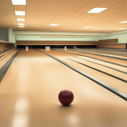 Create an image of a lively bowling club