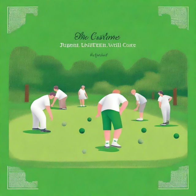 Design a book cover about a lawn bowling club