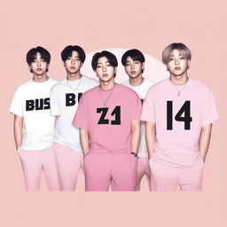 Design a varsity crew neck style t-shirt graphic inspired by BTS's album 'So 4 More'