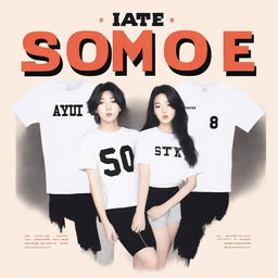 Create a graphic design for a t-shirt, inspired by the album 'So 4 More' by the Korean K-pop band BTS