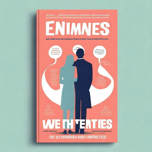 Design a book cover featuring a couple who are 'enemies with benefits'