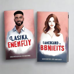 Design a book cover featuring a couple who are 'enemies with benefits'