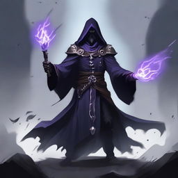 Generate an image of a Hexblade Bhaalspawn warlock