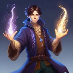 A young, noble human sorcerer who specializes in electric magic