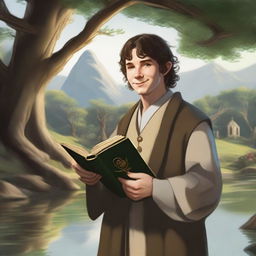 A portrait of a hobbit cleric