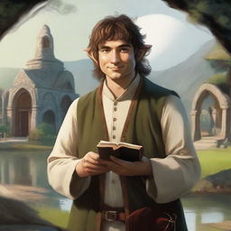 A portrait of a hobbit cleric