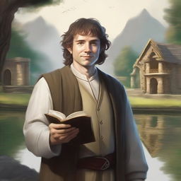 A portrait of a hobbit cleric