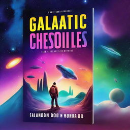 Design a book cover for a sci-fi novel named 'Galactic Chronicles: Tales from Distant Stars'