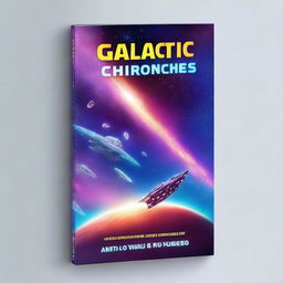 Design a book cover for a sci-fi novel named 'Galactic Chronicles: Tales from Distant Stars'