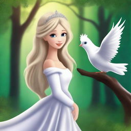 Create an image for the cover page of a book titled "The Dove's Guidance: A Tale of Love and Destiny"