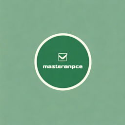 Create a circular logo design featuring the name 'MASTERPIECE TEXT DESIGN'