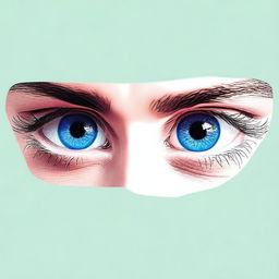 Use the given image but modify it so that the eyes are blue.