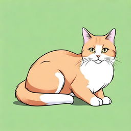 Generate an image of a cute, fluffy domestic cat