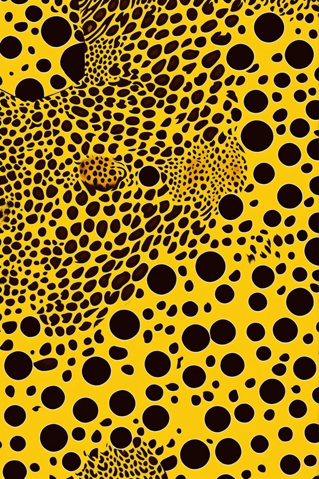 An image with a realistic and detailed cheetah pattern, characterized by small, round, black spots on a tan or golden-yellow background