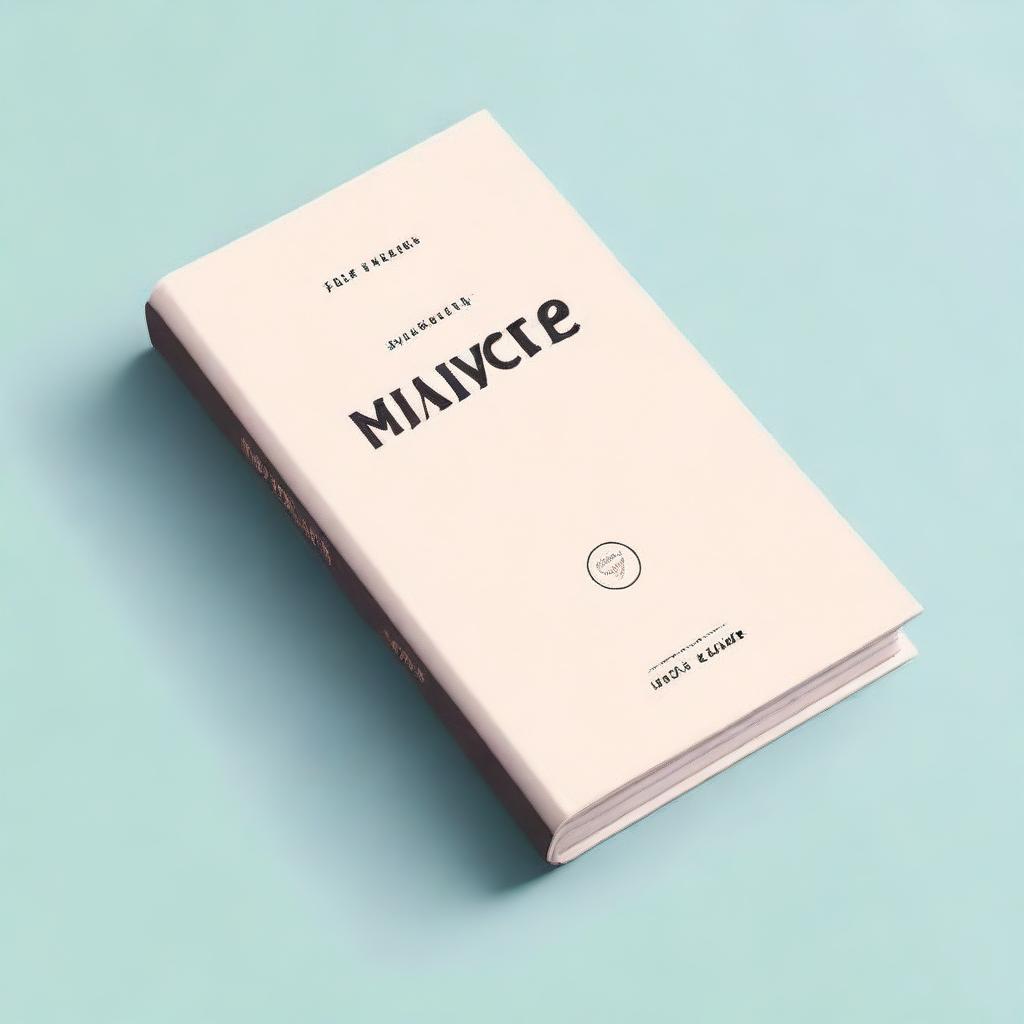 Create a generic book cover with a minimalistic design