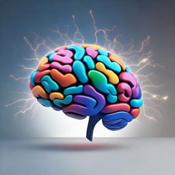 Create an image for a book cover featuring a brain