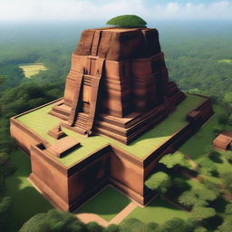 Generate an image of Sigiriya, the ancient rock fortress in Sri Lanka, as it might appear in the year 2024