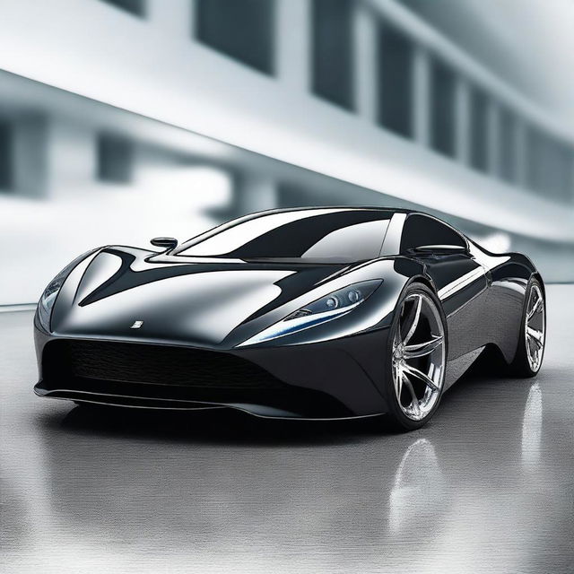 Generate an image of a sleek, modern car with a glossy finish