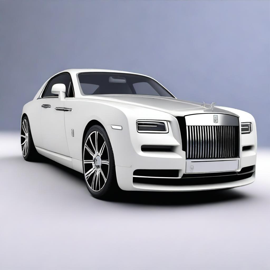 Generate an image of a future, non-existent Rolls Royce model.