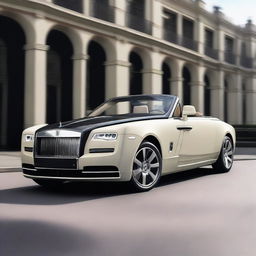 Generate an image of a future, non-existent Rolls Royce model that is more luxurious than any existing model.