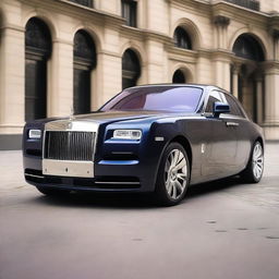 Generate an image of a future, non-existent Rolls Royce model that is more luxurious than any existing model.