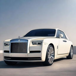 Generate an image of a future, non-existent Rolls Royce model that redefines luxury.