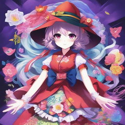 Create an image inspired by the Touhou Project, a bullet hell game series from the East