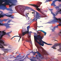 Create an image inspired by the Touhou Project, a bullet hell game series from the East