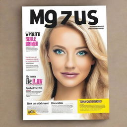 Create an image of a modern, eye-catching magazine cover