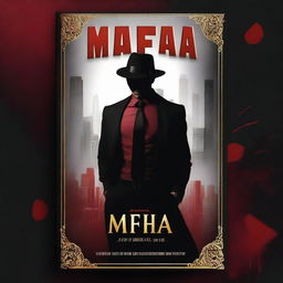 Create a dark and edgy book cover for a Wattpad romance novel featuring themes of mafia and enemies to lovers