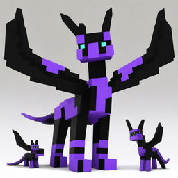 Generate an image for a Minecraft movie featuring a slyne of the dragon and a blocky ender dragon