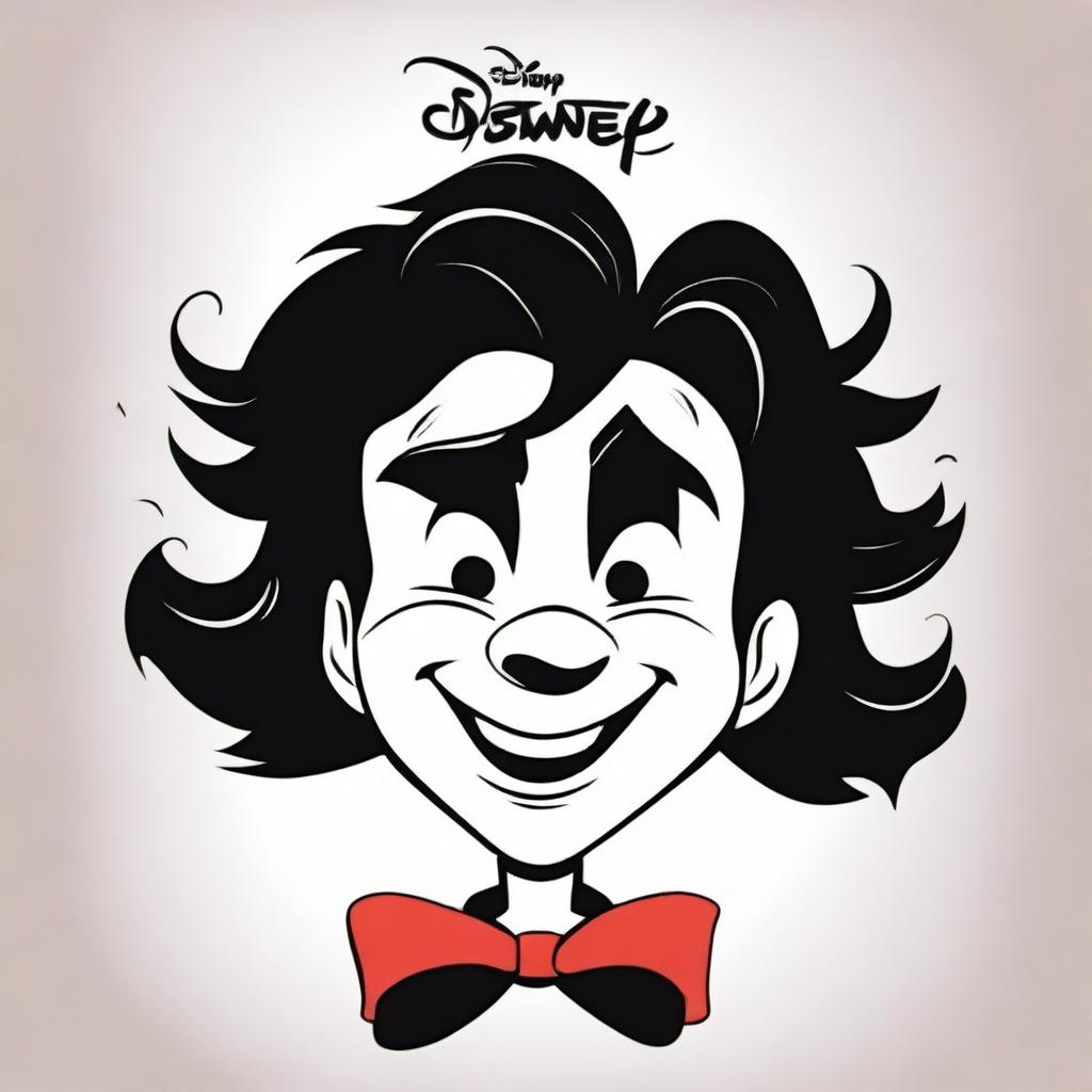 Create a cartoony movie poster in the style of Disney, featuring an Asian character with a perm who is mad and egotistical