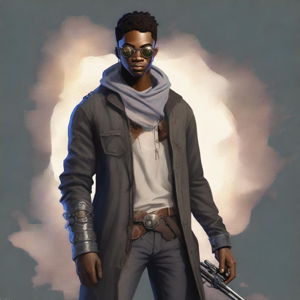 Generate a full body portrait of a young black man in his twenties