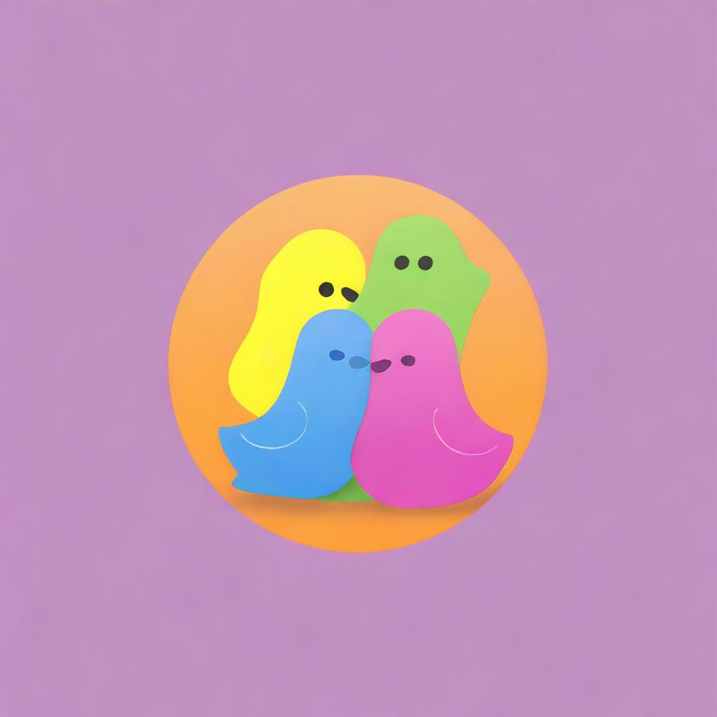 Create a logo for a friendship application named 'Peeps'