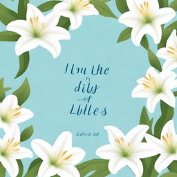 Generate a book cover with the title 'In the Memory of Lilies'