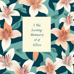 Generate a modern book cover for the book titled 'In the Loving Memory of Lilies'