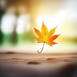 An image representing the concept of a short life, perhaps showing a beautiful but fleeting moment such as a sunset or a falling leaf