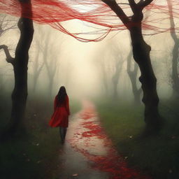 Create an image depicting the novel 'Broken Paths, Tangled Fates'