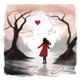 Create an image depicting the novel 'Broken Paths, Tangled Fates'